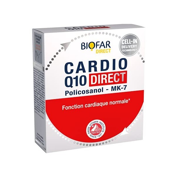 BIOFAR - CARDIO Q10 DIRECT - Complément Alimentaire Adulte - Protection Cellulaire - Goût Fruité - Sans Sucre ni Colorant Art