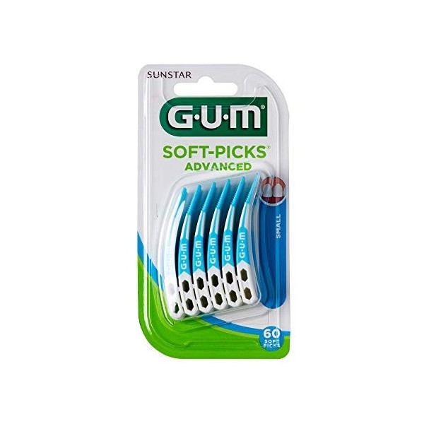 GUM 649 SOFTPICKS Advanced Small, 60 unités, Noir, Standard