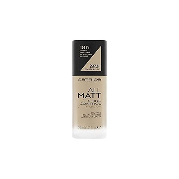 CATRICE BASE DE MAQUILLAJE ALL MATT SHINE CONTROL 027N NEUTRAL AMBER BEIGE 30 ML Anti-cernes / Correcteurs