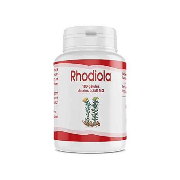 Rhodiola Rosea Extrait 250mg - 100 gélules Végetales - 3% de salidrosides