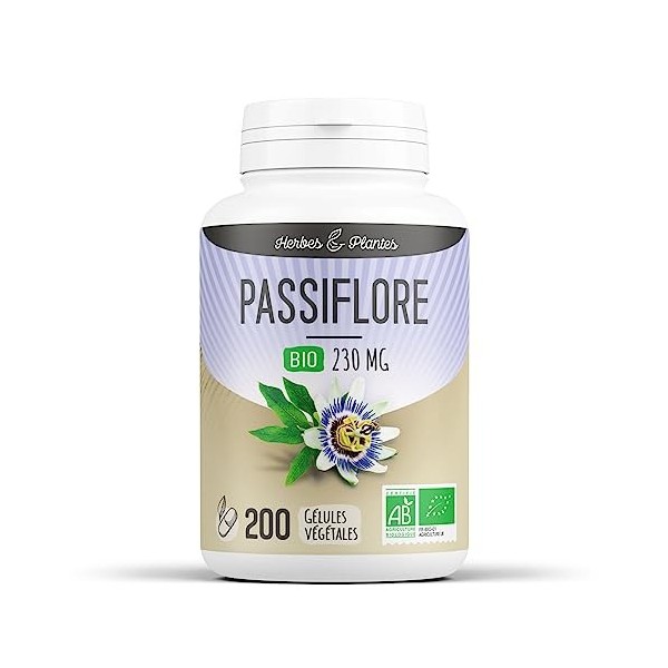 Herbes Et Plantes Passiflore Bio 200 Gélules Végétales 230 mg