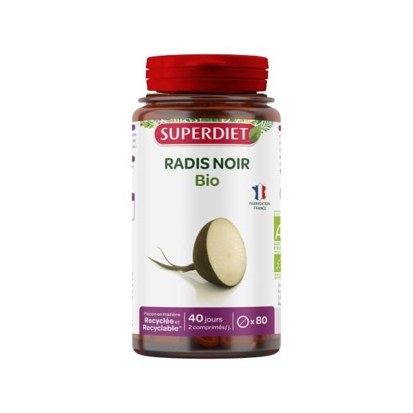 Super diet - Radis noir - comprimés 80 - Un foie stimulé 100% bio