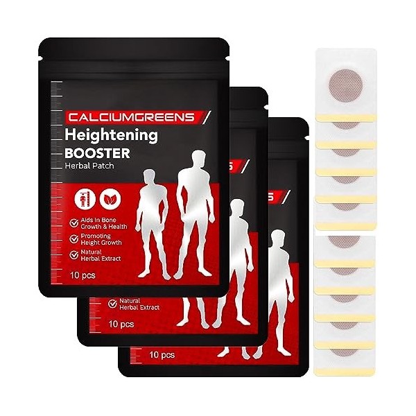 CalciumGreens Heightening Booster Herbal Patch, 2023 New Height Growth Patch Height Booster for Support Bone Health And Enhan