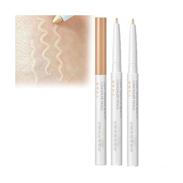 Multifunctional Concealer Stick, Eye Concealer Pen for Dark Circles, Silkworm Pen Makeup Waterproof Full Coverage Foundation,