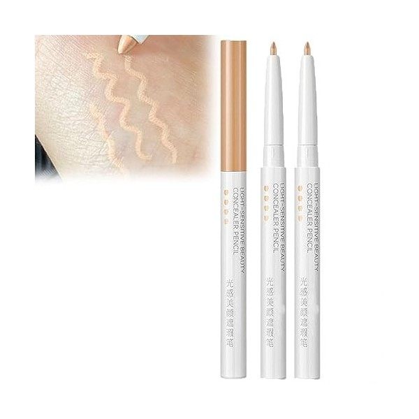 Multifunctional Concealer Stick, Eye Concealer Pen for Dark Circles, Silkworm Pen Makeup Waterproof Full Coverage Foundation,