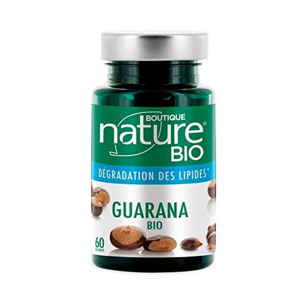 Boutique Nature - Complément Alimentaire - Guarana bio - 60 Gélules Végétales - Facilite la perte de poids