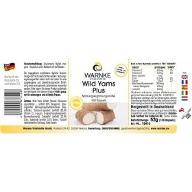 Igname Sauvage - Extrait - 100 gélules- Végétarien - 20% de diosgénine, vitamine C et E bêta-carotine, zinc et sélénium | War
