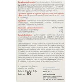 Arkopharma CYS Control 20 Sachets Complément Alimentaire 36 mg