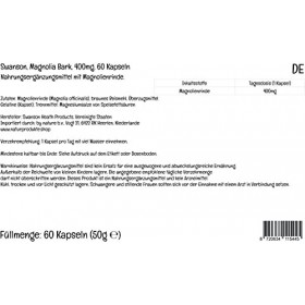 Swanson, Full Spectrum Magnolia Bark Écorce de Magnolia , 400mg, 60 Capsules, Hautement Dosé, Testé en Laboratoire, Sans Soj