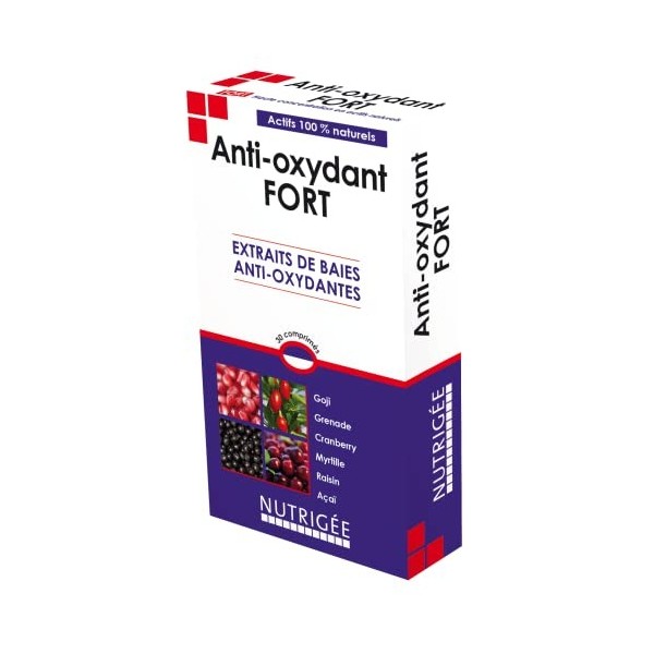 ANTI-OXYDANT FORT • ANTI RADICAUX LIBRES • Protection cellulaire • Baies de GOJI• Vit. E naturelle • 206 mg de Polyphénols na