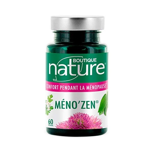 Boutique Nature - Complément Alimentaire - Meno Zen - 60 Gélules Végétales - Aide les femmes en période de ménopause contre l