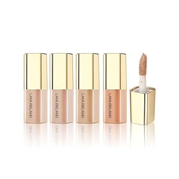 SZYM 4 couleurs Mini Face Concealer Full Coverage Liquid Concealer Waterproof Smooth Matte Creamy Concealer Foundation Base S