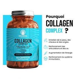 DHARMA Collagène Hydrolysé 100% Naturel + Acide Hyaluronique + Coenzyme Q10 + Vitamines A, C, D et B12 + Zinc | Articulations