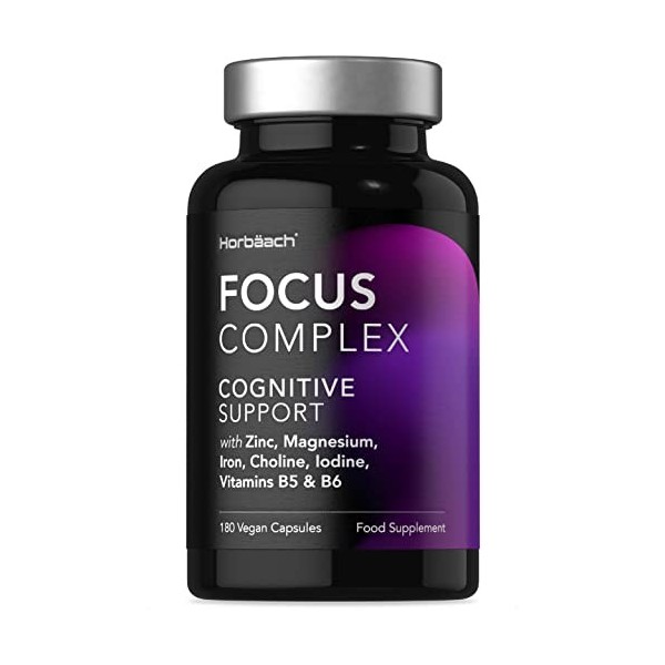 Nootropic Puissant | Suppléments Cérébraux | 180 gélules végétaliennes | Améliorateur de complexe cognitif pour lénergie, la