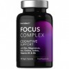 Nootropic Puissant | Suppléments Cérébraux | 180 gélules végétaliennes | Améliorateur de complexe cognitif pour lénergie, la