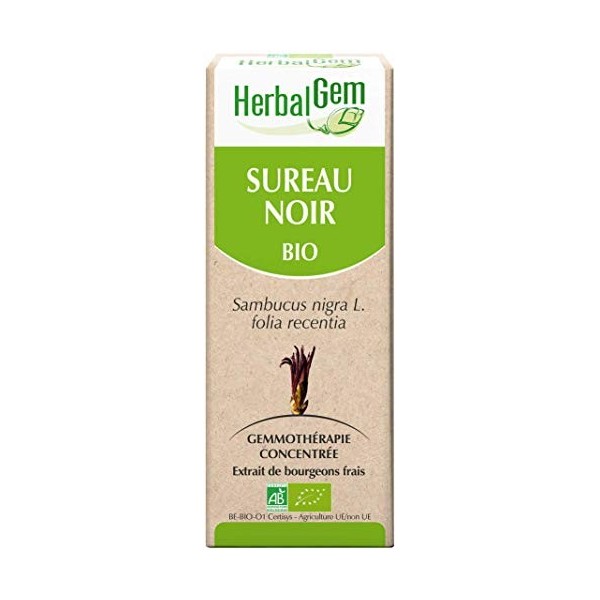 HERBALGEM - Macérât-Mère - Sureau Noir Bio - Complément Alimentaire Gemmothérapie Concentrée - Extrait De Bourgeon Frais - An