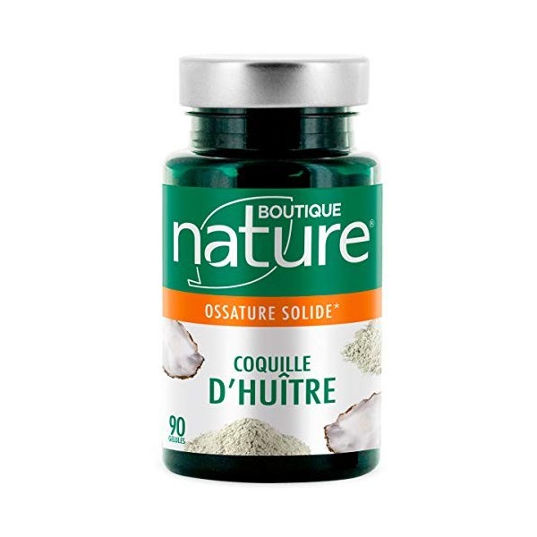 Boutique Nature - Complément Alimentaire - Articulations - Coquille dHuitre - 90 Gélules Végétales - Idéal pour une Ossature