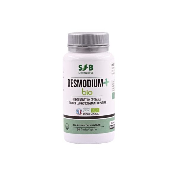 SFB Laboratoires - Desmodium + Bio - Détox du Foie - Fonctionnement Hépatique - Riche en Minéraux et Vitamines - 30 gélules