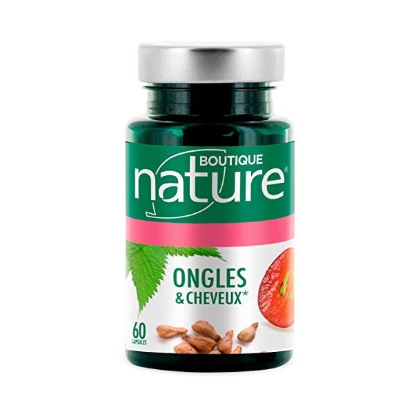 Boutique Nature - Complément Alimentaire - Ongles & Cheveux - 60 Capsules Marines Beauté - Contribue à la bonne santé de vos 