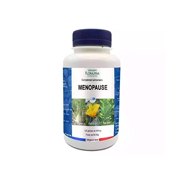 Laboratoire Floralpina - Ménopause 120 gélules - confort pendant la ménopause, diminuer les sueurs nocturnes