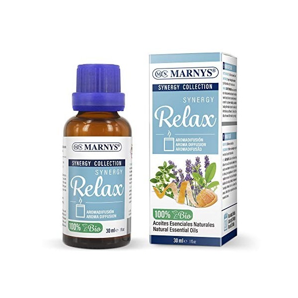 MARNYS Synergy Relax Aromatisation huiles essentielles 100% naturelles BIO 30 ml