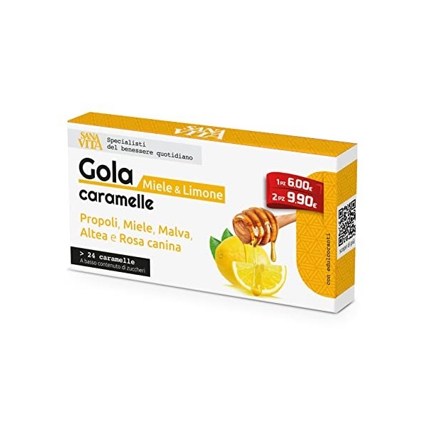 Sanavita Gola citron Miel Caramelle - 200 ml