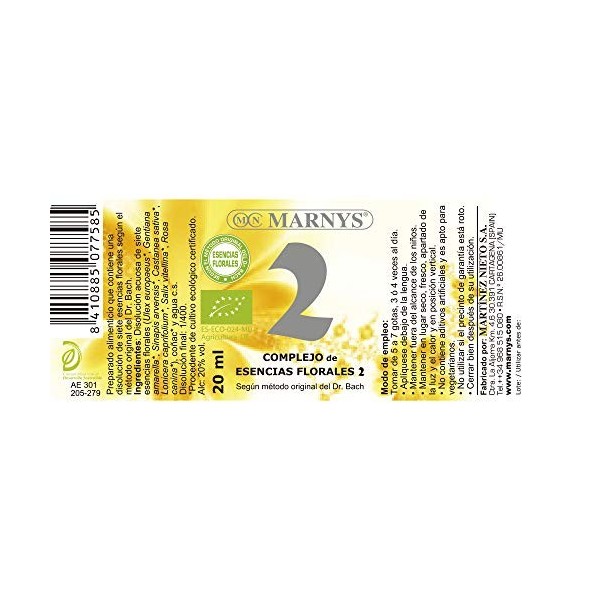 MARNYS Complexe Floral 2 Illusion - Anneau essence florale BIO pipette 20 ml