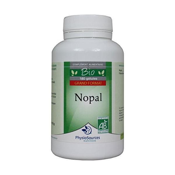 PhysioSources - NOPAL BIO - Complément alimentaire - 180 gélules - 92 g