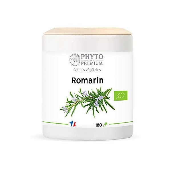 ROMARIN - Rosmarinus officinalis - 180 gélules 220 MG BIO 