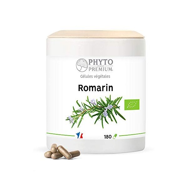 ROMARIN - Rosmarinus officinalis - 180 gélules 220 MG BIO 