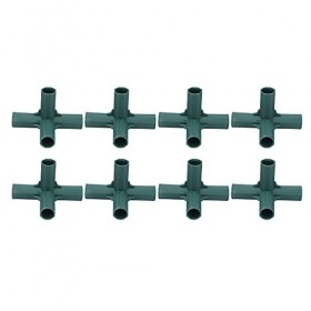 Jardinage 8PCS Joint de Support de Plante 5 Voies Joint de Piquet de Jardin Connecteur de Piquet de Plante en Plastique pour 