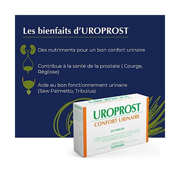 Laboratoires Ilapharm - UROPROST -Désagréments liés à la prostate - Boite de 40 gélules + 20 capsules