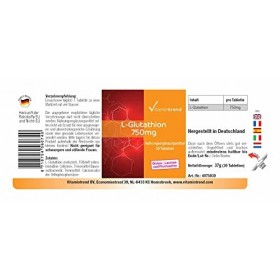 L-Glutathion 750mg - Forme réduite - Végan - Hautement dosé - 30 comprimés | Vitamintrend®