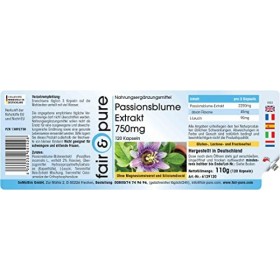 Fair & Pure® - Extrait de passiflore 750mg - végan - haut dosage - 120 gélules de passiflore