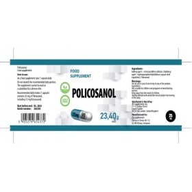 Hepatica Policosanol 25mg 90 Vegan Capsules, testé par un laboratoire tiers, sans gluten ni OGM