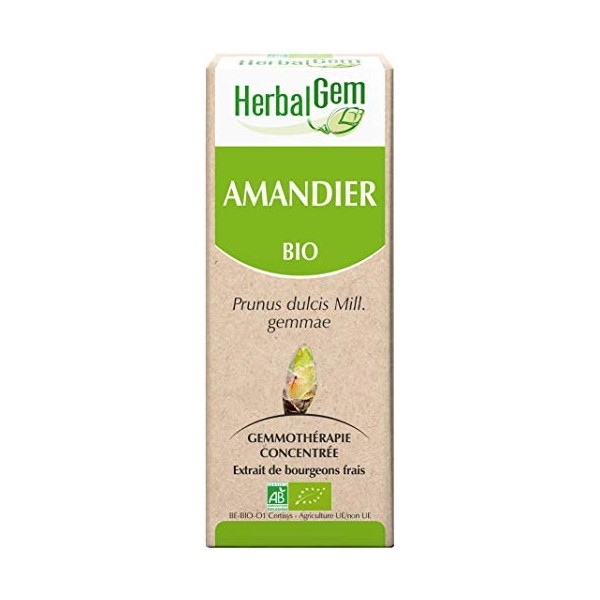 HERBALGEM - Macérât-Mère - Amandier Bio - Complément Alimentaire Gemmothérapie Concentrée - Extrait De Bourgeon Frais - Vegan