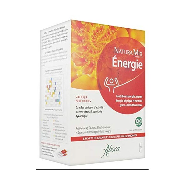 Aboca Natura Mix Advanced Énergie 20 Sachets Orodispersibles Unidoses