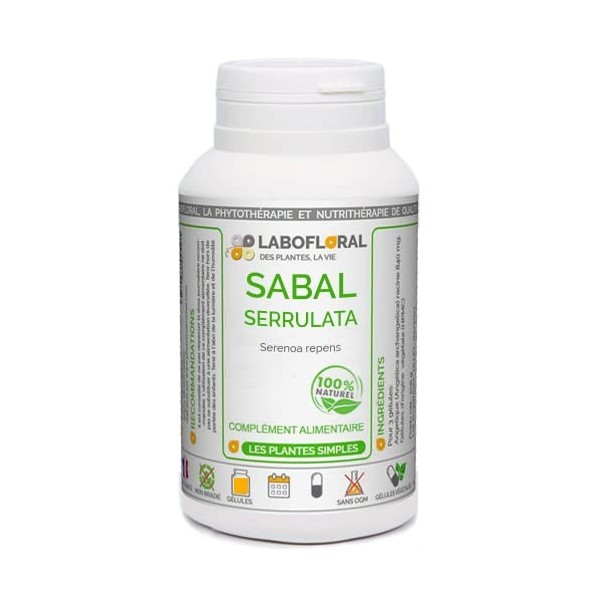 Sabal serrulata Labofloral 150 gélules dosées à 250 mg - Complément alimentaire - Prostate - Fabriqué en france