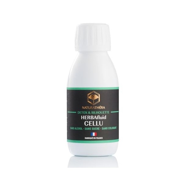 Naturathéra HERBAFLUID CELLU - Complément Alimentaire Naturel contre la Cellulite Aqueuse, Adipeuse et Fibreuse - 125 ml - Fa