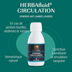 Naturathéra HERBAFLUID CIRCULATION - Complément Alimentaire Naturel Contre Jambes Lourdes, Extraits de plantes - 125 ml - Fab