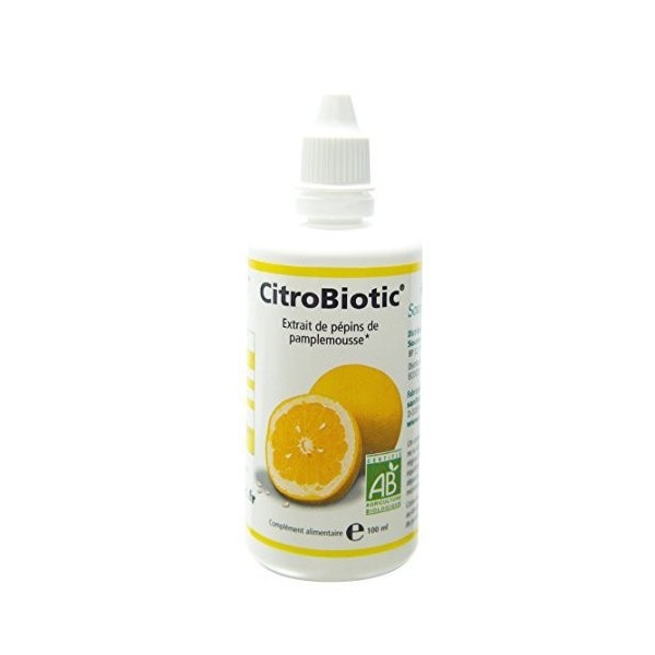 Citrobiotic - Extrait de p?ins de pamplemousse bio - 100 ml extrait liquide - Effet anti-oxydant, g by Source Claire