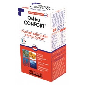 OSTÉO CONFORT • Confort articulaire • Capital osseux • Collagène Marin • Calcium de Corail • Haute concentration • 60 cps • F