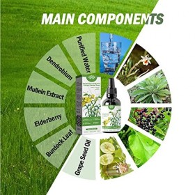 Extrait de Dendrobium Et de Molène Clearbreath - Puissant Soutien Et Nettoyage des Poumons, Gouttes Dessence de Santé Pulmon