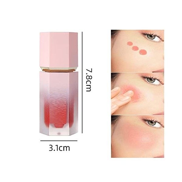 Liquid Blush Gel Crème,Fards à Joues Liquid,Blush Liquide en Gel,Blush Liquide Imperméable,Fard à Joues Liquide Crème,Blush C