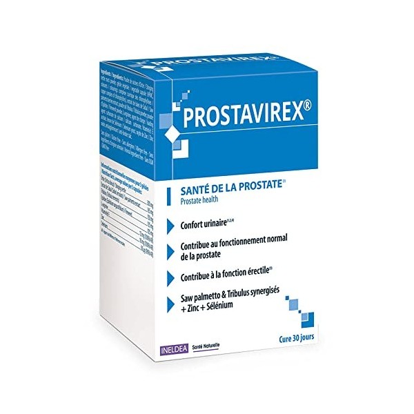 INELDEA SANTÉ NATURELLE - Prostavirex - Complément Alimentaire Naturel - Préserve la Santé de la Prostate - Contribue au Conf