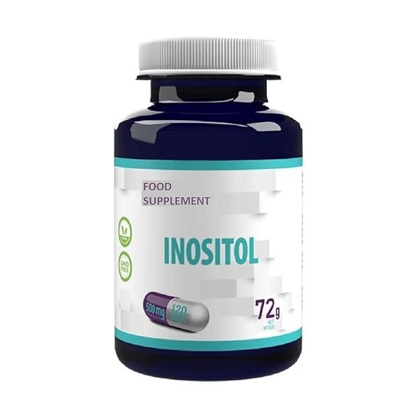 Inositol 120 vegan gélules 500mg Supplément pour linsomnie, les troubles de lhumeur, Détoxifie le foie, Favorise un équilib