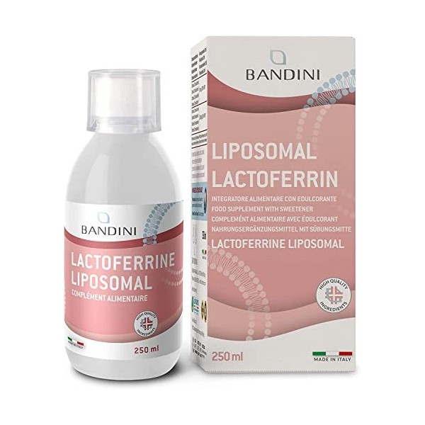 Bandini® LACTOFERRINE Liposomale 250ml - Complément Alimentaire à Haut Dosage et Haute Absorption - Lactoferrin Naturelle et 