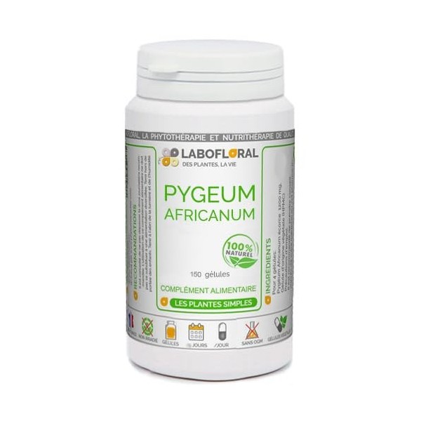 Pygeum Africanum Labofloral 150 gélules dosées à 250 mg - Complément alimentaire - Prostate - Fabriqué en france