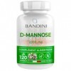 Bandini® D-Mannose Pur 2.000mg à doses élevées | 120 Gélules 100% Vegan | Améliore la Santé des Voies Urinaires | Capsules po