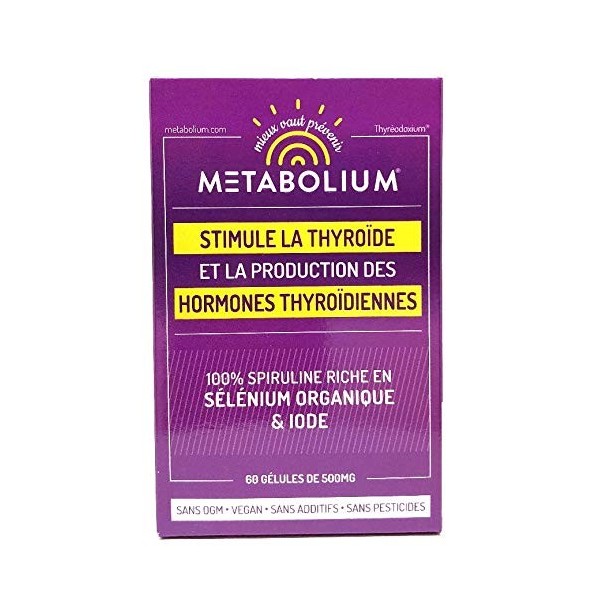 Thyréodoxium® -Stimule la Thyroïde et sa Production dHormones Thyroïdiennes-Sélénium et Iode biodisponible-Complément alimen